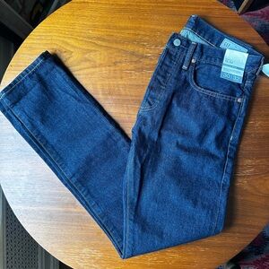 NWT GAP Rigid Selvedge Slim Button Fly Blue Denim Jeans size 30/32